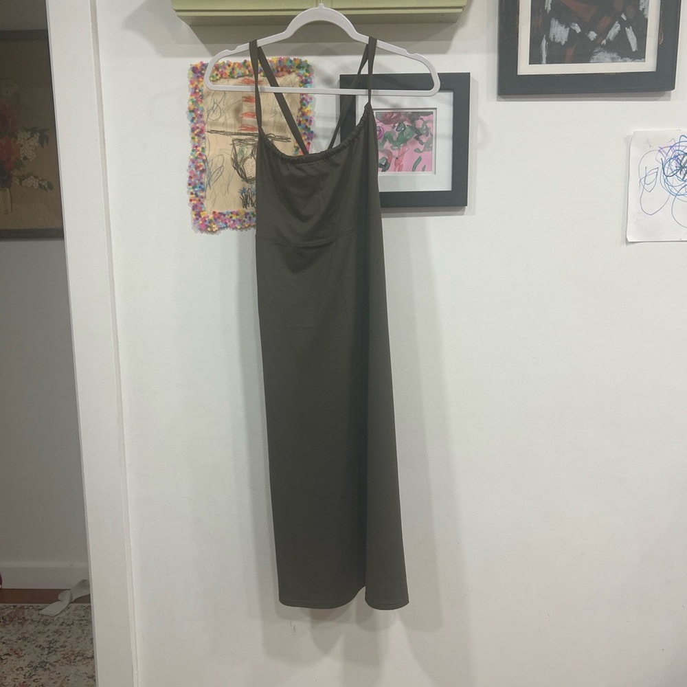 The North Face Olive green dress with pockets! Size S